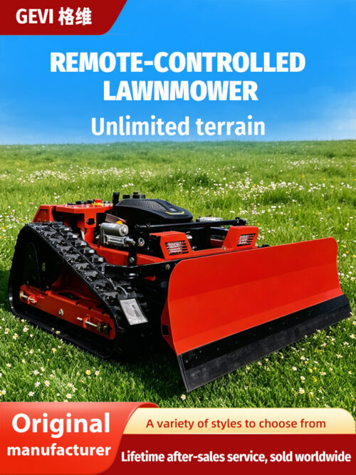 GEVI remote control lawn mower, 3crawler all-terrain automatic weeding machine, orchard grass crushing, large weeding robot